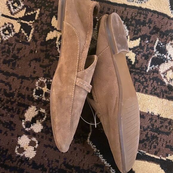Zara Trafaluc Buckled Tan Suede loafers, size 10 - Picture 4 of 6